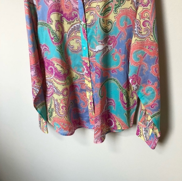 Moving Sale! Ralph Lauren colorful paisley button down XL - Picture 3 of 4